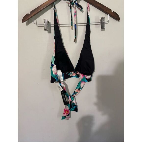 Brand New La Blanca Black Multi Swimwear Bikini Top Women's Size 6 - Picture 7 of 7